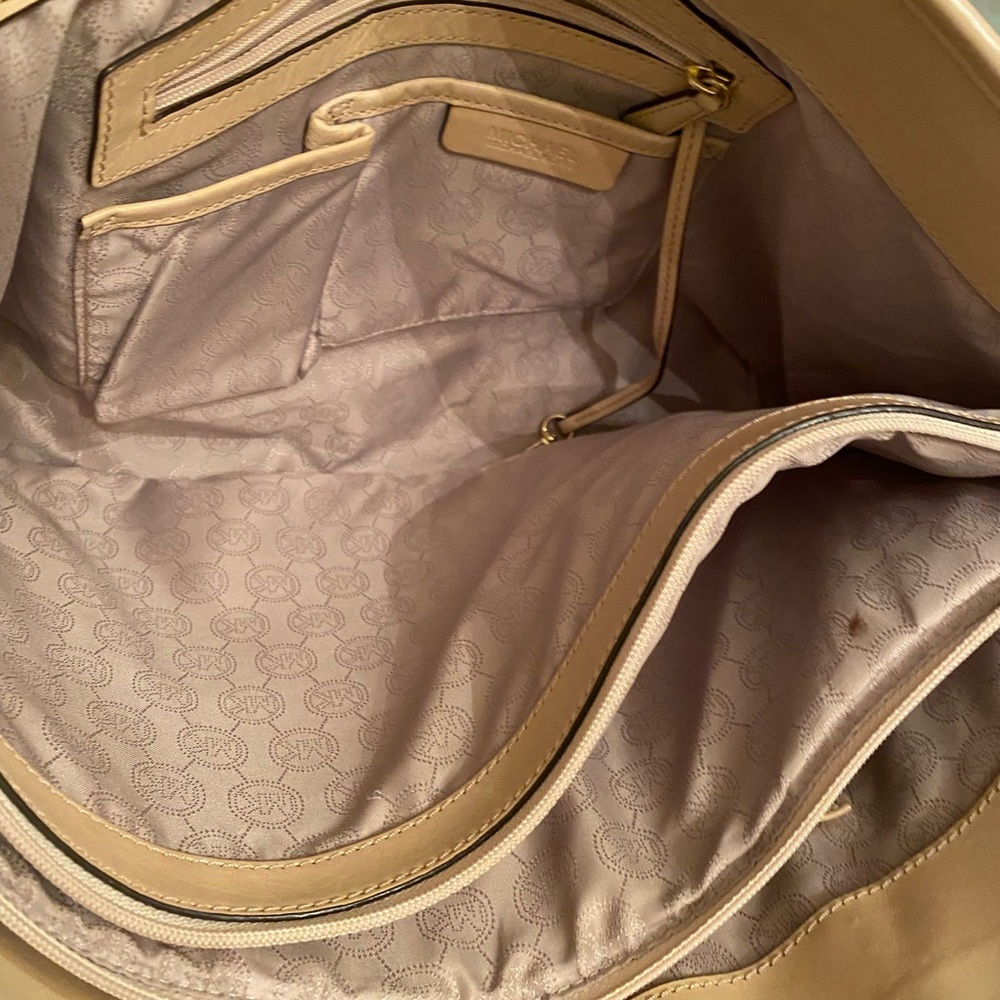 MICHAEL Michael Kors Zebra Stripe Tote with Tan Handles - Picture 4 of 4